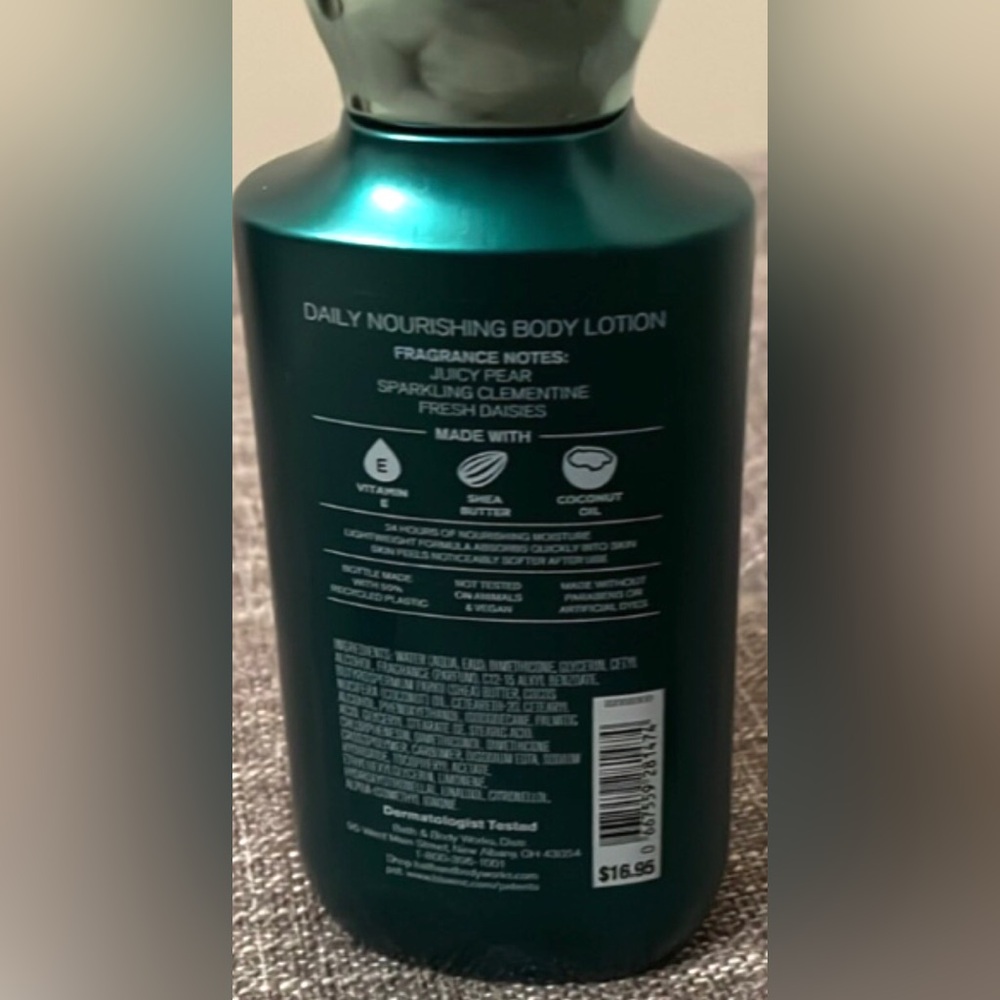 Bath & Body Works Gingham Fresh Body Lotion - Teal and Cream | NEW 8oz Full Size - Picture 4 of 5